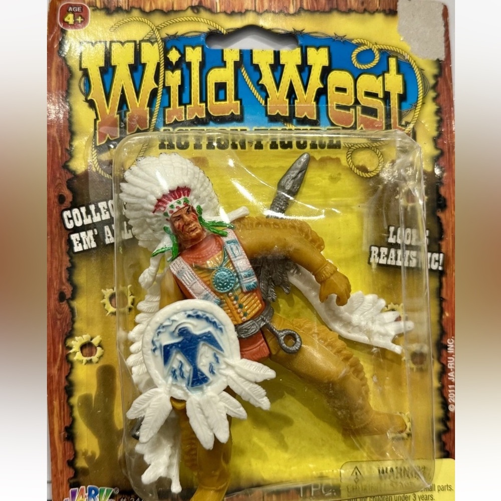 NWT! Indian Chief WILD WEST Ja-Ru 2011 4.5" Action Figure Unisex Christmas Toy